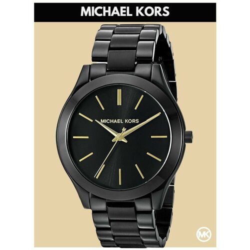 фото Наручные часы michael kors женские часы наручные черные michael kors на браслете корс, черный