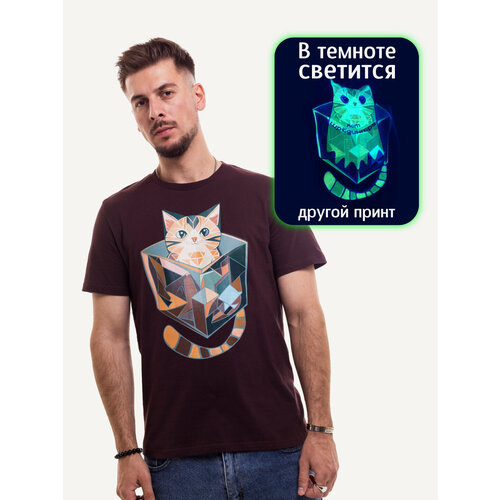 Футболка МЬЮЧ, размер XS, коричневый