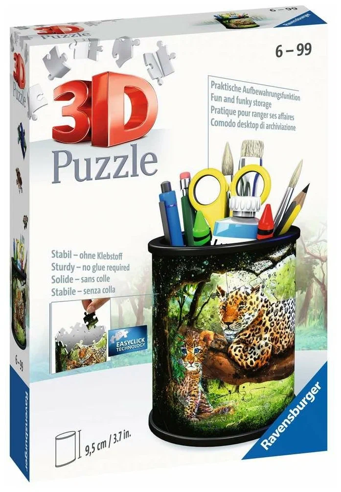 Ravensburger. Пазл карт. 3D 54 "Держатель для ручек Леопарды" арт.11263 11263