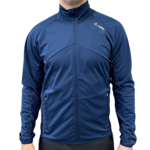 Куртка Loffler, средней длины, силуэт прилегающий, влагоотводящая, воздухопроницаемая, без капюшона, водонепроницаемая, ветрозащитная, карманы, размер 50, синий