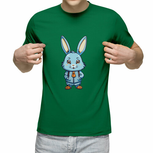 Футболка Us Basic, размер XL, зеленый мужская футболка единорог зайчик l темно синий