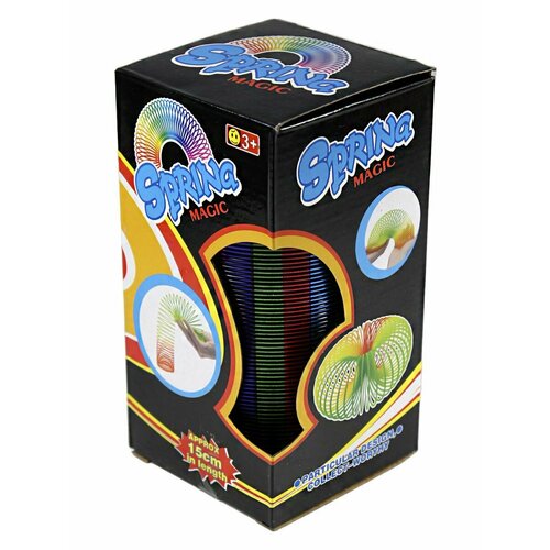 Игрушка пружинка длинная градиент металлик