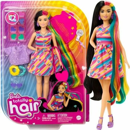 Кукла Barbie Totally Hair Кукла Барби с аксессуарами и длинными волосами HCM90. Товар уцененный