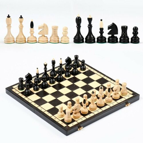 шахматы консул утяжеленные 48 х 48 см король h 9 см Шахматы польские Madon Элегантные, 48 х 48 см, король h-10 см