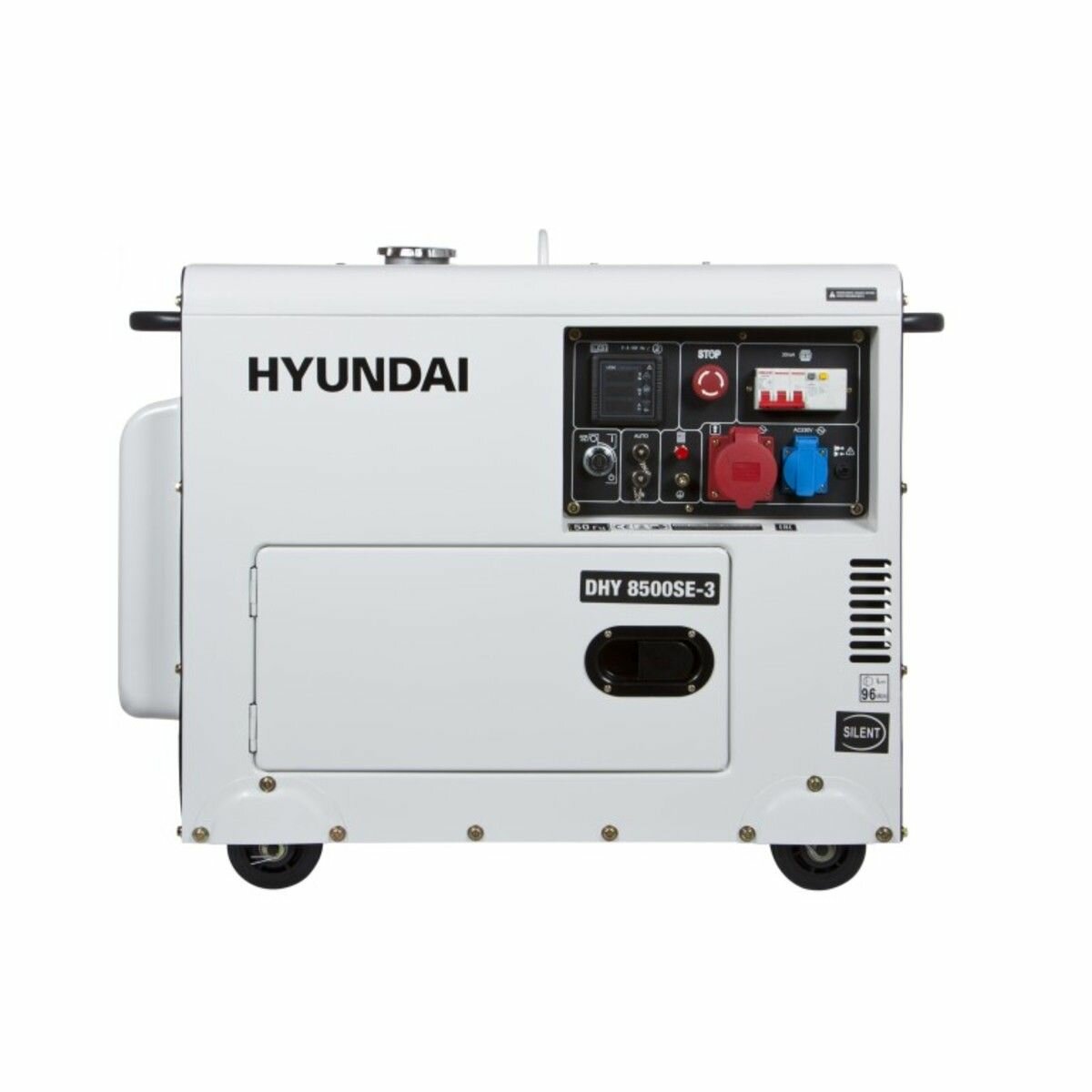 Дизельный генератор HYUNDAI DHY 8500SE-3 7.2 кВт / электростанция с электрическим запуском двигателя и автоматическим регулятором напряжения 169кг