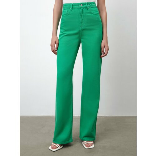 фото Джинсы anna pekun wideleg, размер l, зеленый