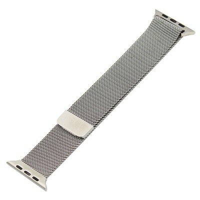 Ремешок миланская петля для Apple Watch 38-40-41 mm, Series 1-7, SE / Металлический браслет (milanese loop) для смарт часов Эпл Вотч 38-41 мм/Серебро — фото 9
