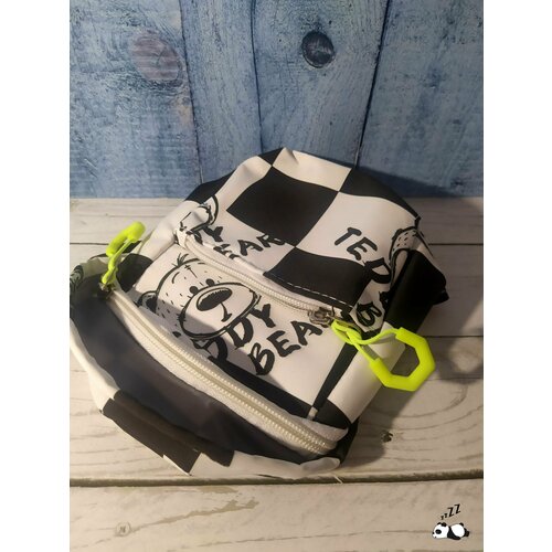 фото Рюкзак поясная , фактура гладкая, черный, белый ленивая панда