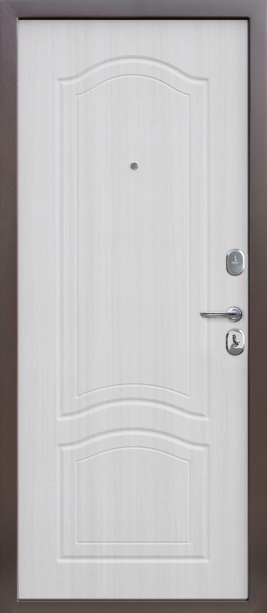 Входная дверь Ferroni Dominanta медный антик - белый ясень 860*2050 левая - фотография № 3