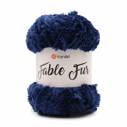 фото Пряжа yarnart 'fable fur', 100г, 100м (100% микрополиэстер) (987 тёмно-синий), 5 мотков