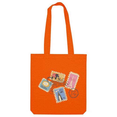 фото Сумка шоппер us basic, оранжевый