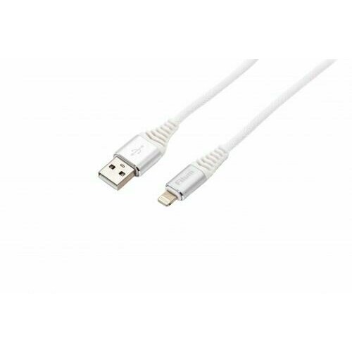 Кабель USB 2.0 Filum FL-CPro-U2-AM-LM-1M-W1 1 м, USB 2.0 Pro, белый, 2 А, разъемы: USB A male - Lightning male, пакет. кабель интерфейсный usb 2 0 filum fl cpro u2 am bm f1 1 8m 1 8 м ферритовое кольцо черный разъемы usb a male usb b male пакет