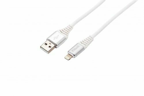 Кабель USB 2.0 Filum FL-CPro-U2-AM-LM-1M-W1 1 м, USB 2.0 Pro, белый, 2 А, разъемы: USB A male - Lightning male, пакет.