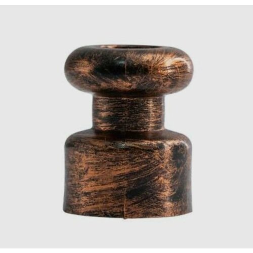 Ретро изолятор для витых проводов (17,5х22,5), пластик, медь, 10шт/уп, Bylectrica