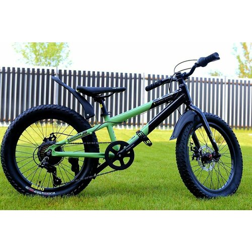 Велосипед полуфэтбайкфэтбайк горный RICHIESTO TT1107s 20in Алюминиевая рама для активного отдыха Детский Подростковый Легкий черно-зеленый 2260000₽