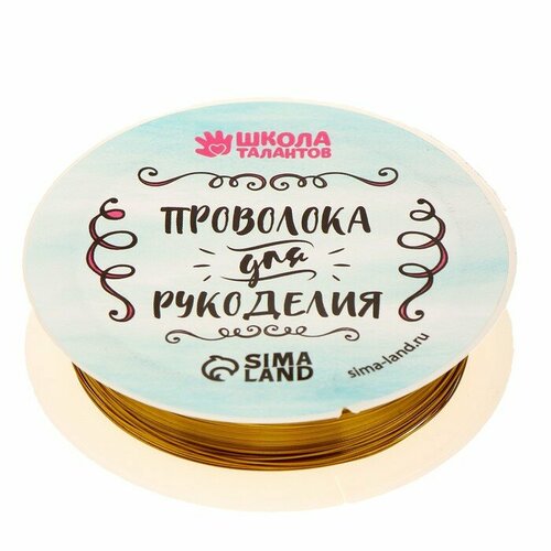 Проволока для бисероплетения, диаметр: 0,3 мм, длина: 10 м, цвет золотой нить для бисероплетения pandahall 10 м в рулоне неэластичная для самостоятельного изготовления ювелирных изделий серебристый золотой цвет