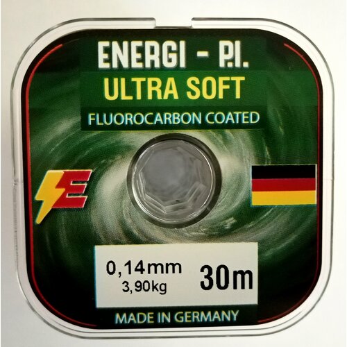 фото Леска рыболовная, монофильная ultra soft fluorocarbon coated, 30 м; 0.14 мм energi-p. i. energyextra