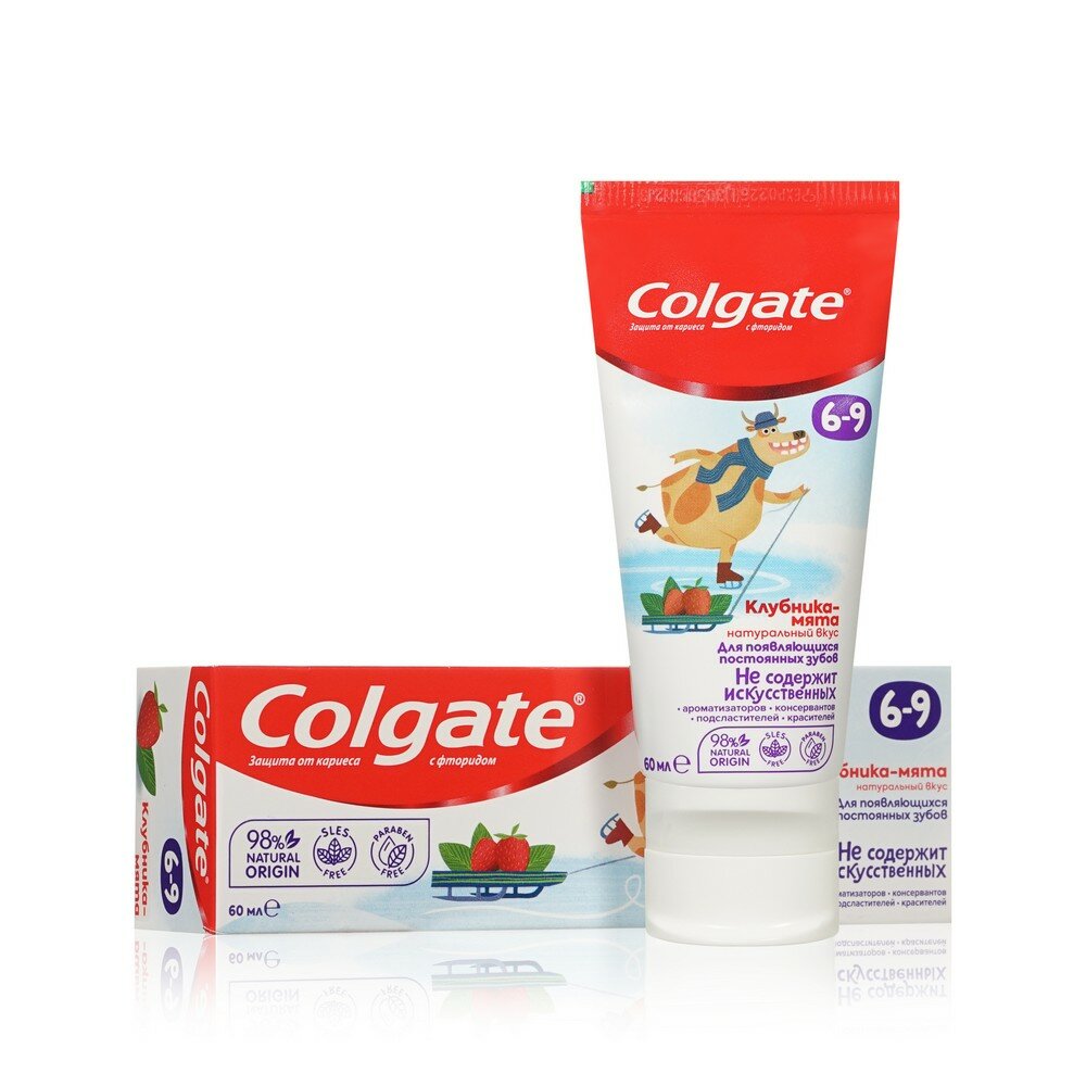 Детская зубная паста Colgate Клубника-Мята, с фторидом, для детей 6-9 лет, 60 мл - фото №12