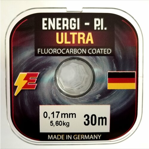 леска energi p i fluorocarbon 100% флюрокарбон 30m 0 11 mm Леска рыболовная, монофильная ULTRA Fluorocarbon coated, 30 м; 0.17 мм ENERGI-P. I.