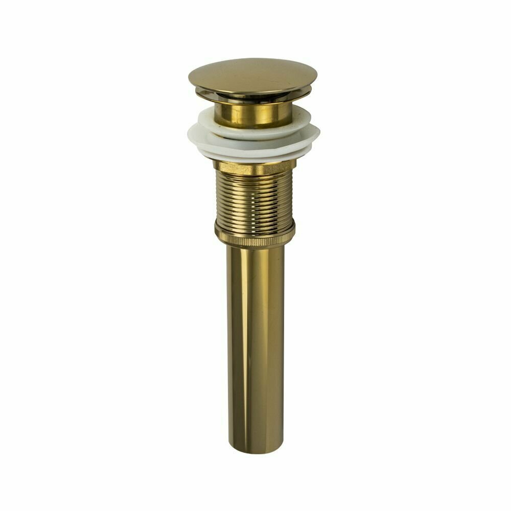 Донный клапан MAGNUS 0604 с переливом, цвет золото - фотография № 1
