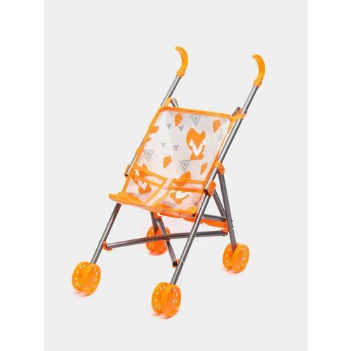 Коляска-трость для кукол 49х24х42 см оранжевый