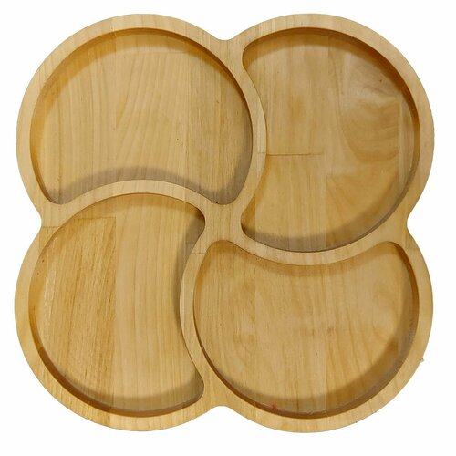 Менажница Кварта 25х25х18 см массив берёзы покрыта маслом 782₽