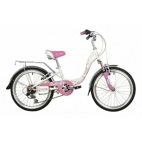 Велосипед NOVATRACK Butterfly-20-22г 11 белый-фиолетовый 20SH6V BUTTERFLY PN22 1450000₽
