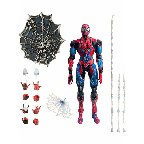 Фигурка Человек-паук Spider-Man (паутина, кисти, подставка, 25 см)