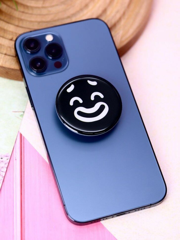 Попсокет "Smiley", black