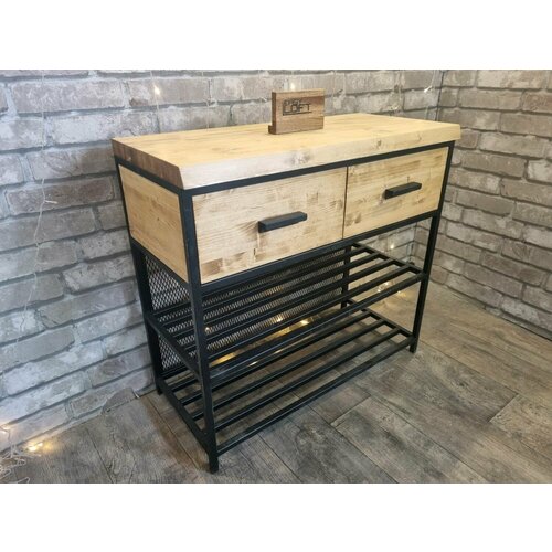 Консоль в стиле лофт с ящиками, обувница