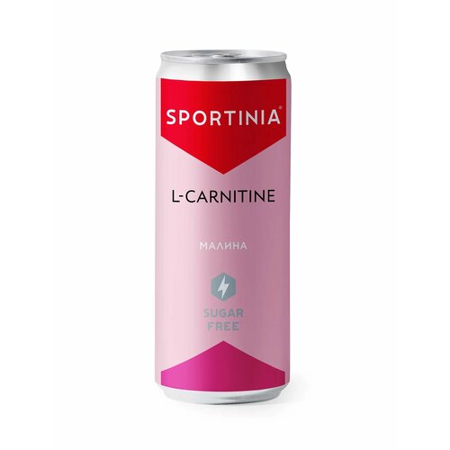 sport technology nutrition l карнитин 2700 клюква Sportinia Спортиния l-карнитин Малина (ZERO SUGAR) ж/б 0,33 12 штук