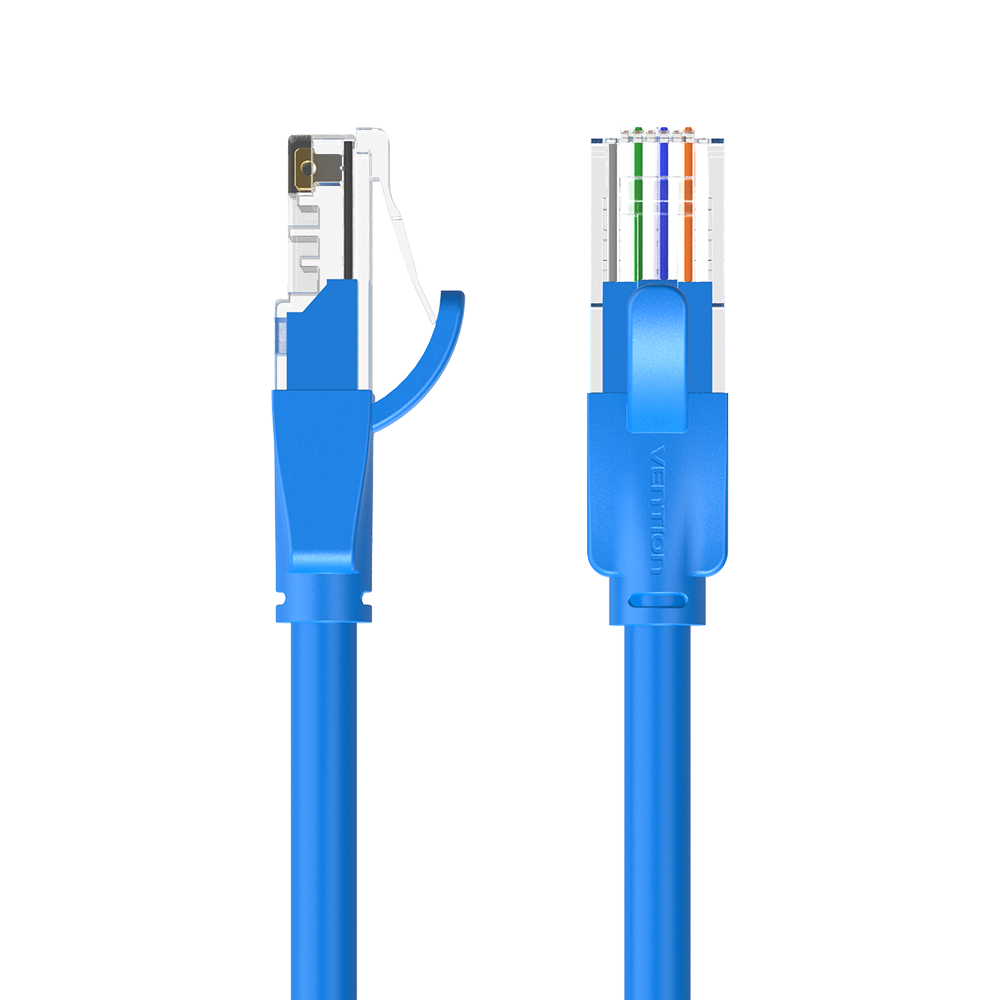 Патч корд метров голубой / интернет кабель UTP cat.6 RJ45 Vention Ethernet для свитч, ноутбука WiFi роутера арт. IBELG