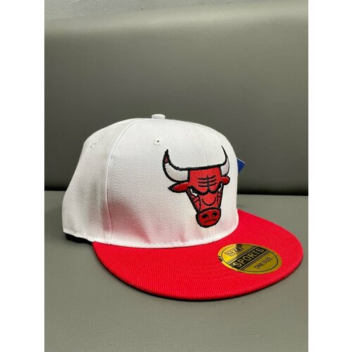 Бейсболка , размер 50/60, белый, красный chicago bulls logo basic