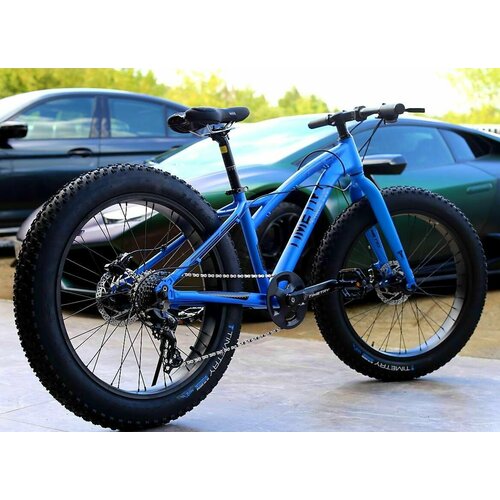 Велосипед Фэтбайк 24 Richiesto TT120 Гидравлические тормоза Алюминиевая рама Взрослый Спортивный Подростковый Детский синий 3299000₽