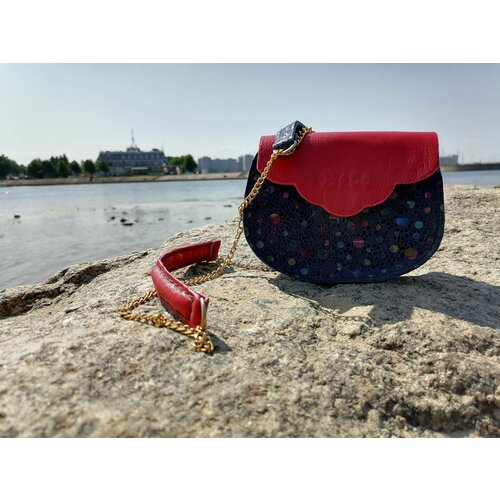 фото Сумка кросс-боди , синий, красный весо