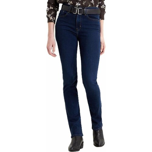фото Джинсы levi's 724 high rise straight, размер w25/l28, синий