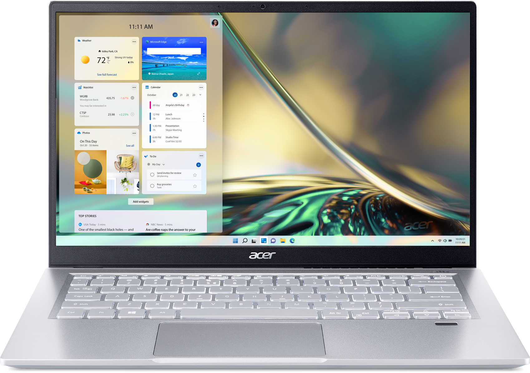 Ноутбук 14" IPS FHD Acer Swift 3 SF314-511 silver (Core i5 1135G7/8Gb/256Gb SSD/VGA int/W11) (NX.ABLER.014)