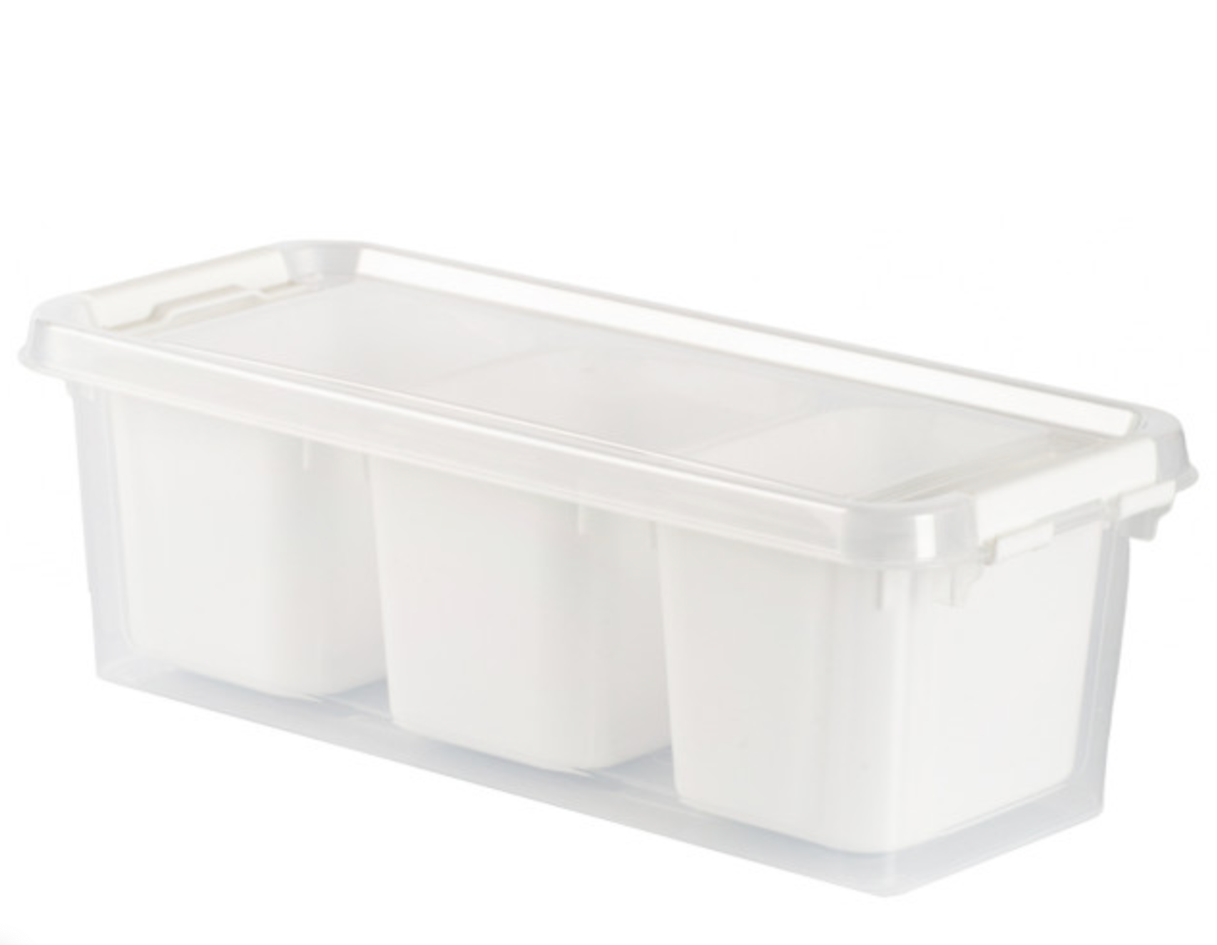 Контейнер для хранения GRAND белый 3 секции 11.3x27.3x9см высокий HOBBY LIFE HL021065W - фото №11