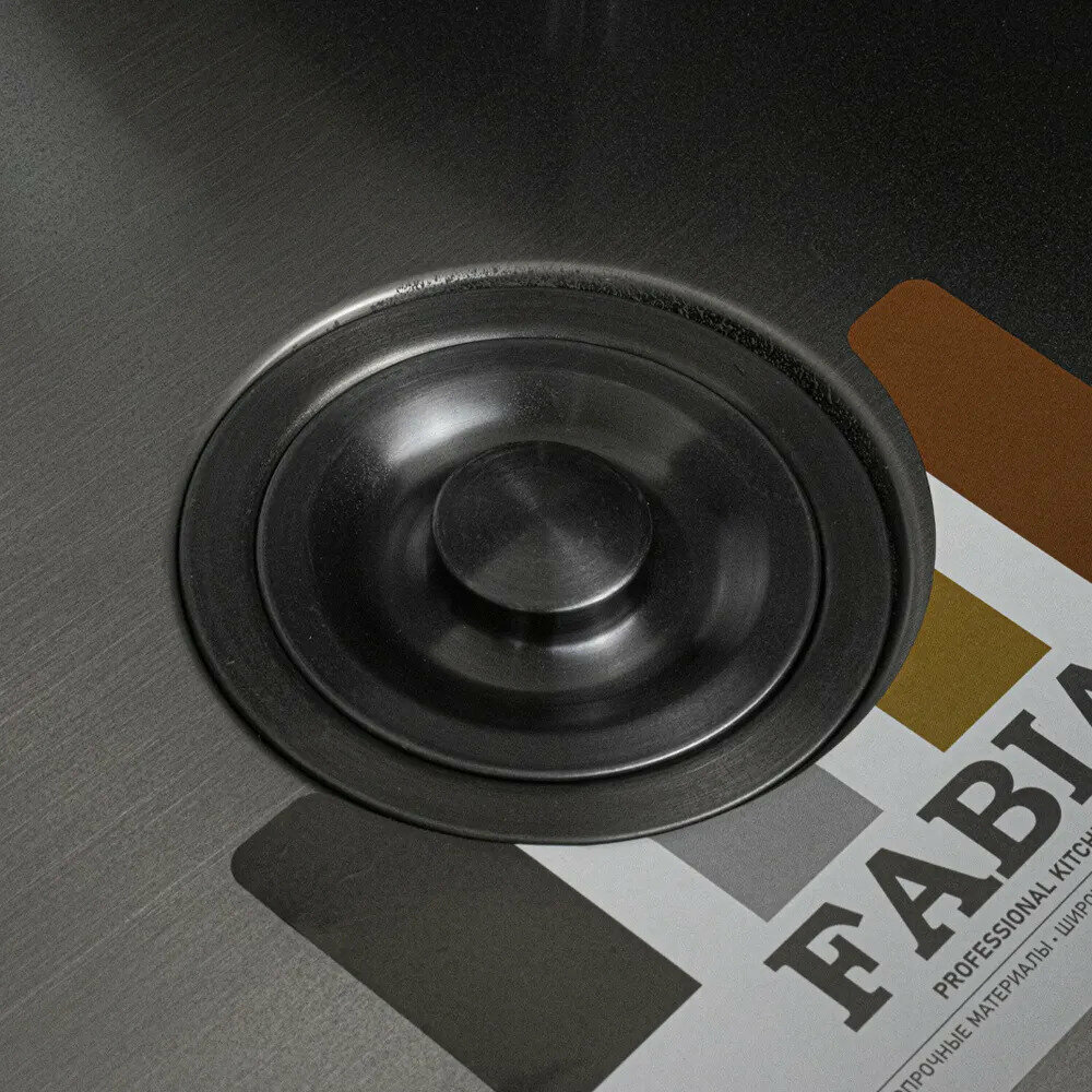 Fabia Profi - Врезная кухонная мойка из нержавеющей стали 50503G 50x50 см Графит - фотография № 12