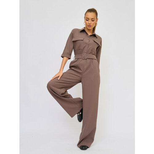 фото Комбинезон brandstoff, размер 42, коричневый