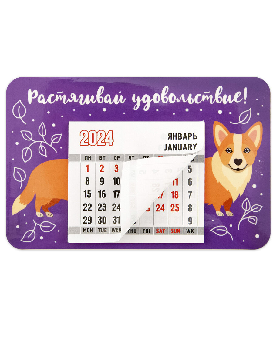 Календарь магнитный на 2024 год. Растягивай удовольствие Символик - фото №1