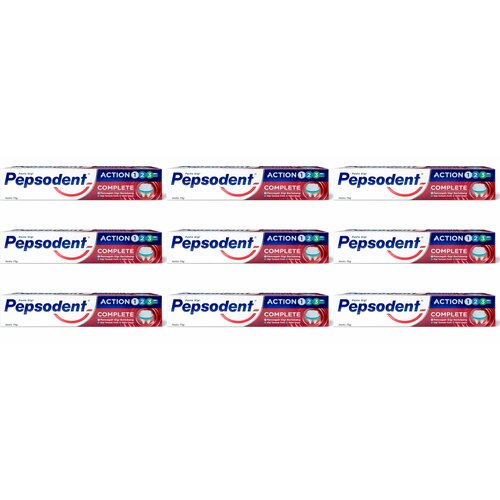 PEPSODENT Зубная паста Action 1-2-3 Complite Действие 1-2-3 Комплекс, 75 г - 9 штук