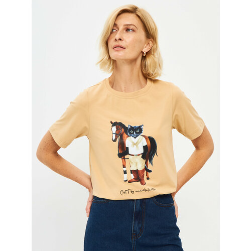 фото Футболка manii'ta lacitta, размер s, бежевый