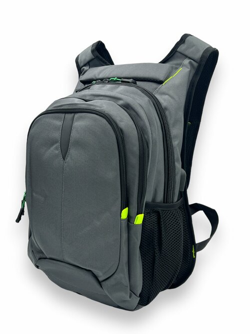 Школьный/городской рюкзак серый для подростка мальчики с анатомической спинкой и USB выход