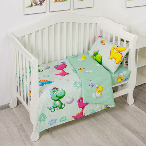 Изображение товара Детский комплект постельного белья АртПостель «Гоша» Ясельный, Бязь, новогодний, драконы, динозавры