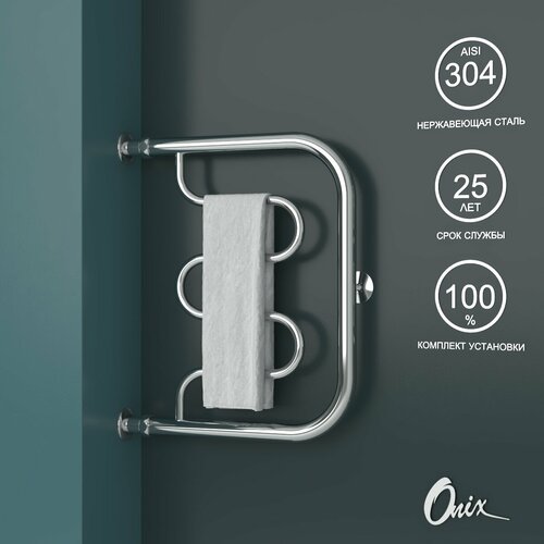 Полотенцесушитель Водяной Onix модель Country Direct Left 500x400 фокстрот с боковым прямым подключением слева полный комплект 6850₽