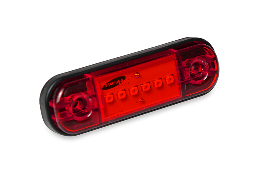 Габарит светодиодный однорядный Красный MINI 6 LED (24В)