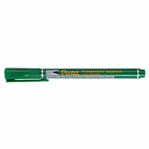 Pentel Маркер перманентный Fine Point 1,6 мм пулевидный 12 шт. NF450-D зеленый