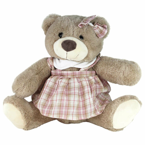 Игрушка мягкая там-там медвежонок в платье 30 х24 х29 см leo20-767 c