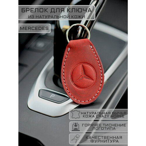 фото Брелок woodpecker workshop, гладкая фактура, mercedes, красный